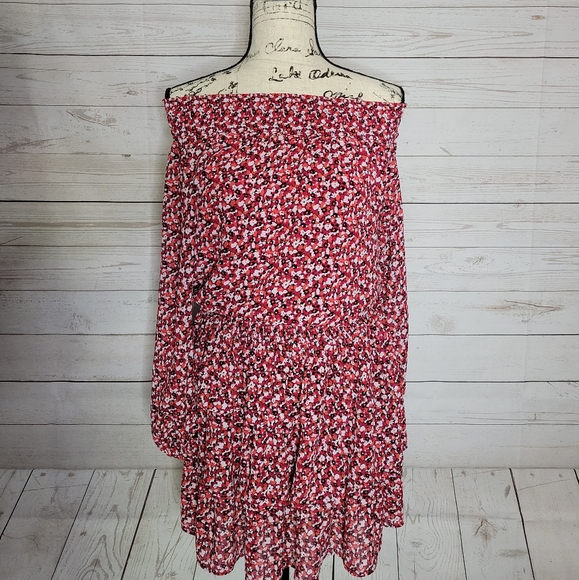 Michael Kors Dresses & Skirts - MICHAEL KORS MK red floral summer fall cute dress small ruffle